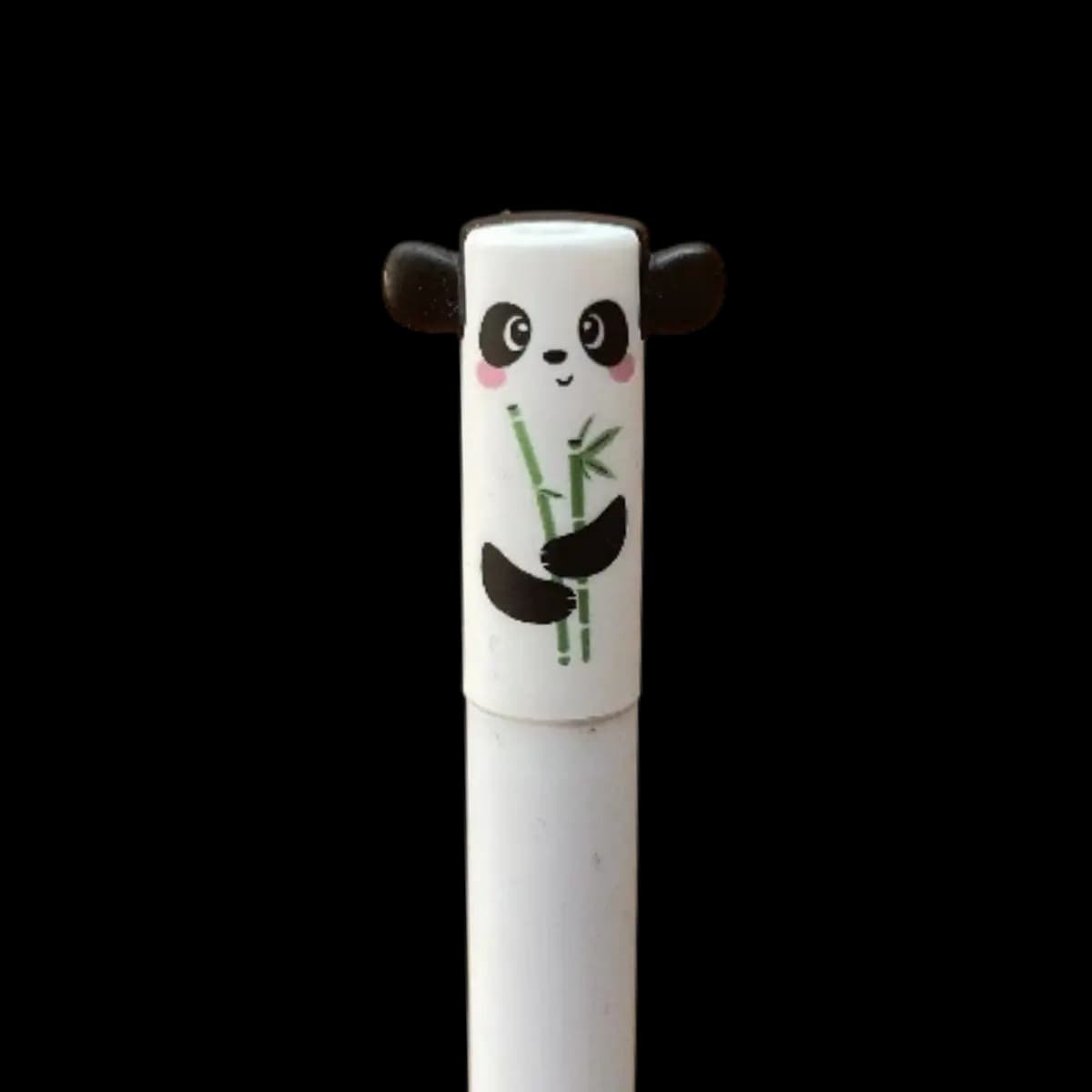Panda, Bambus-Design – Logo Hug Me Legami Erasable Pen – closeup