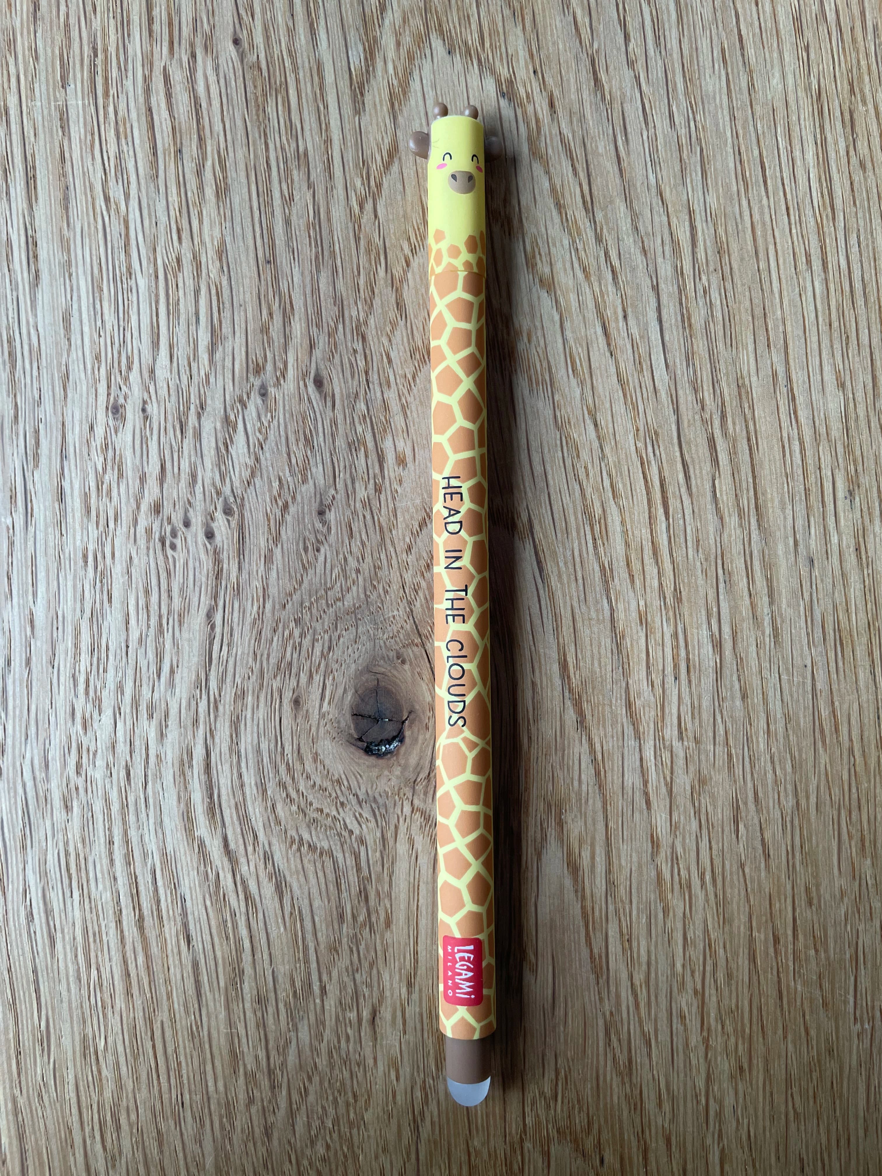 Giraffe Head in the Clouds Legami Erasable Pen – front