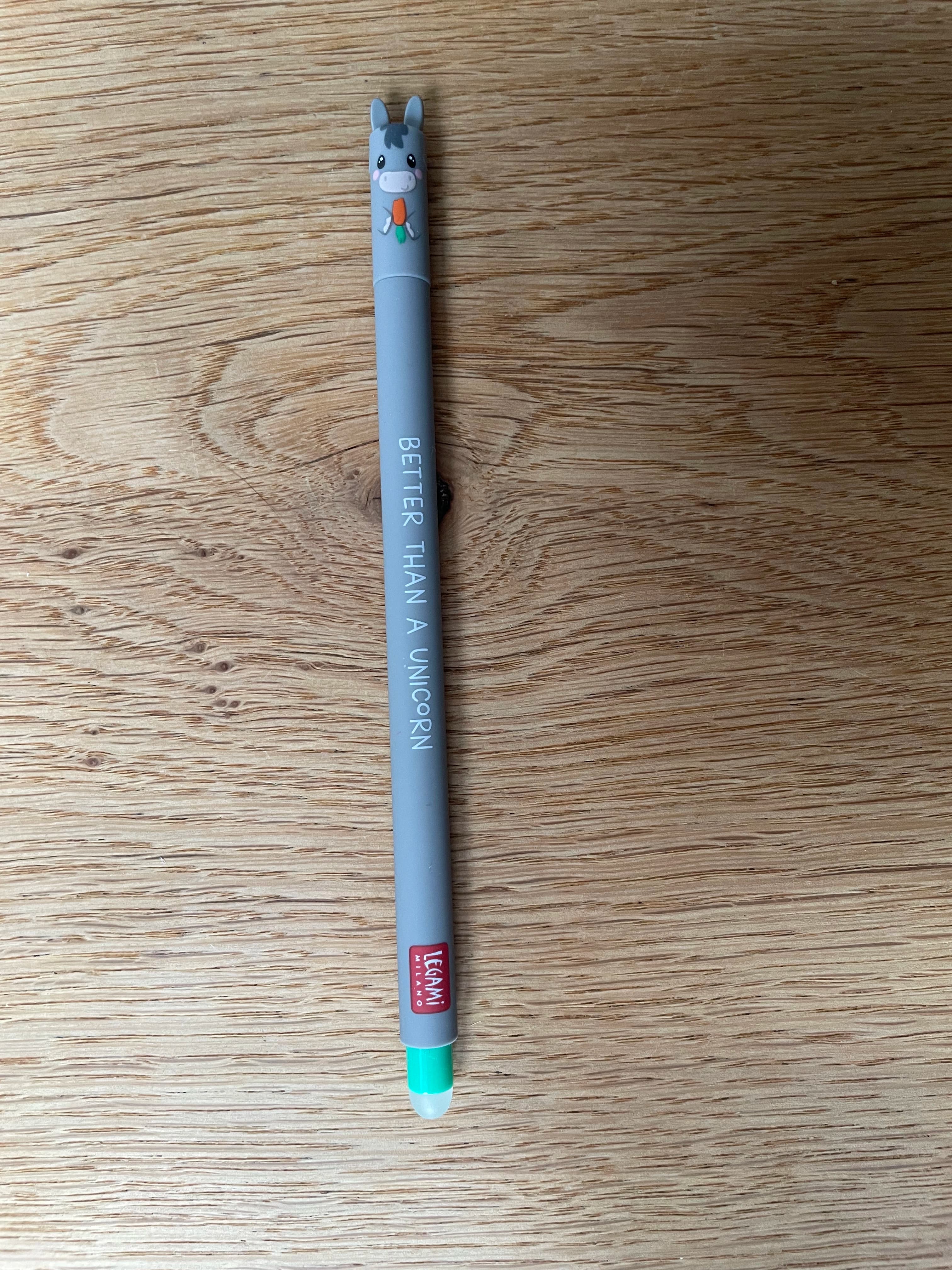 Esel Better Than a Unicorn Legami Erasable Pen – front