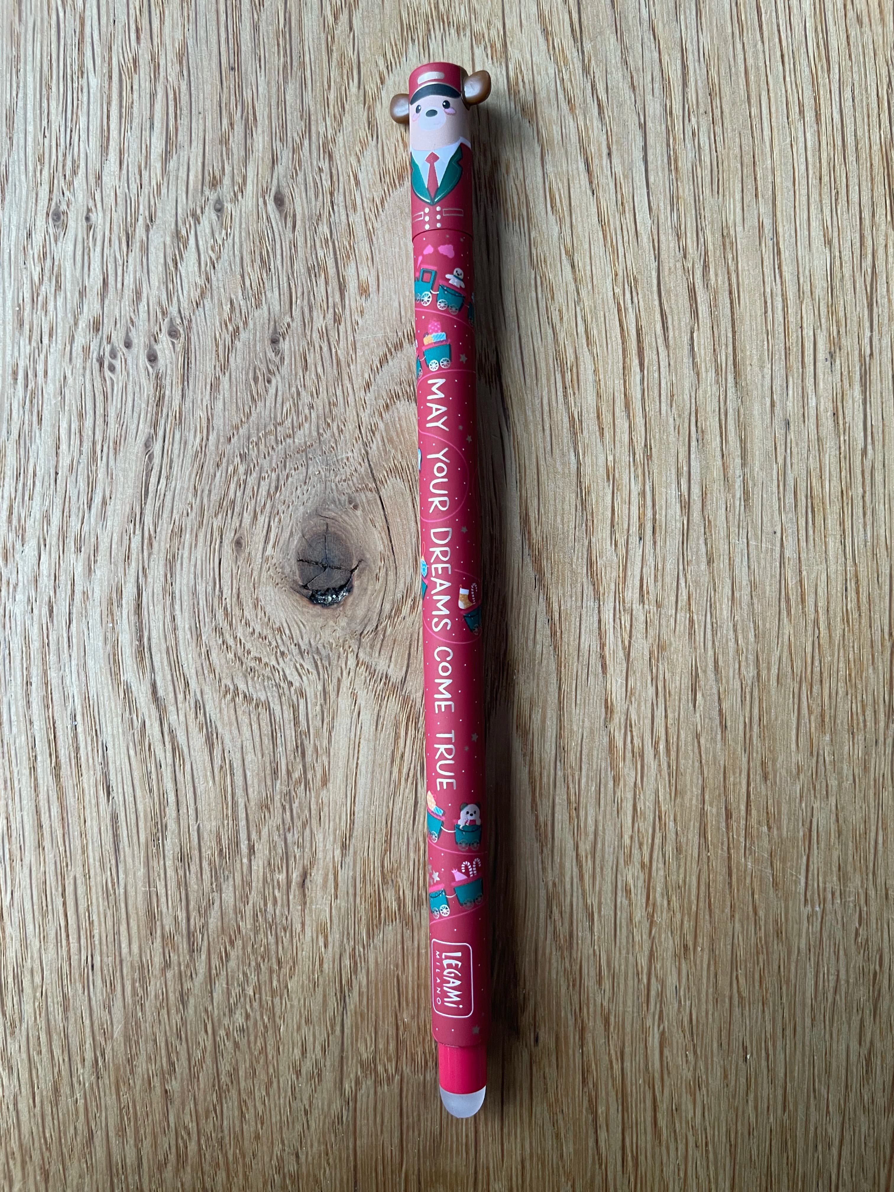 Bär (Lokführer) May Your Dreams Come True Legami Erasable Pen – front